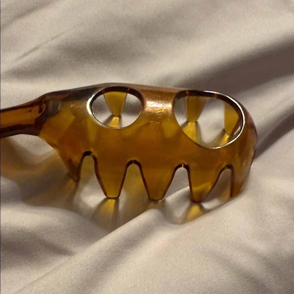Vintage Ultratemp Amber Pasta Server